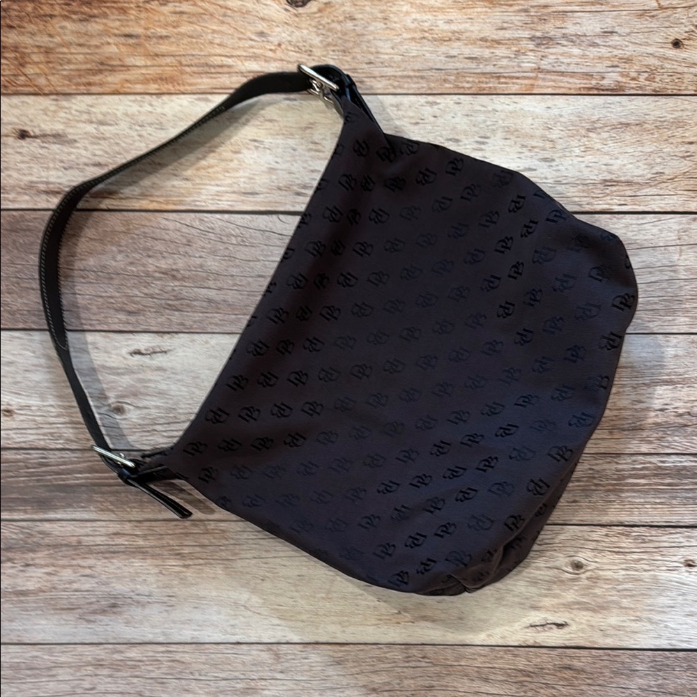 DOONEY & BOURKE Canvas Monogram Black Signature Bucket Hand Bag Purse